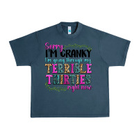 Midnight Navy sorry im cranky im going through my terrible thirties right now Urban Heavy Tee - texasbilliewilder