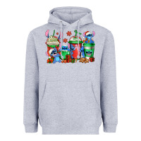 Heather Grey christmas stitch coffee Heavyweight Hoodie - Jasminsmagicworld