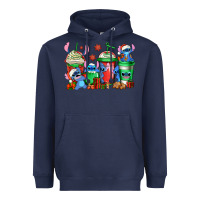 Navy christmas stitch coffee Heavyweight Hoodie - Jasminsmagicworld