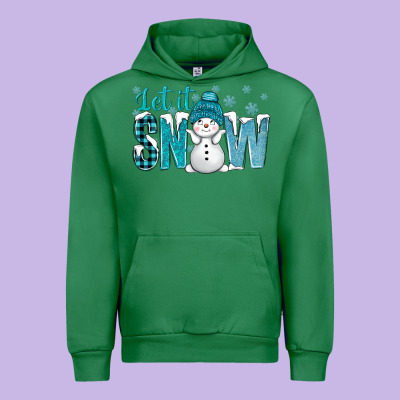 Let It Snow With Cute Snowman Bbs Urban Hoodie Designed By Bundleandbundleshop