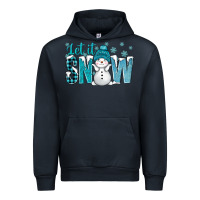 Navy let it snow with cute snowman bbs Urban Hoodie - BundleAndBundleShop