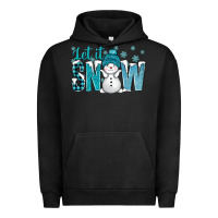 Pigment Black let it snow with cute snowman bbs Urban Hoodie - BundleAndBundleShop