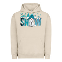 Pigment French Oak let it snow with cute snowman bbs Urban Hoodie - BundleAndBundleShop