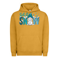 Pigment Peanut Butter let it snow with cute snowman bbs Urban Hoodie - BundleAndBundleShop