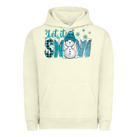 Pigment Pistachio let it snow with cute snowman bbs Urban Hoodie - BundleAndBundleShop