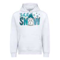 White let it snow with cute snowman bbs Urban Hoodie - BundleAndBundleShop