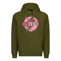 Army Green mama lightning bolt valentine s day Premium Hoodie - MaliasSmallBusiness