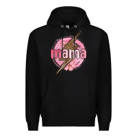 Black mama lightning bolt valentine s day Premium Hoodie - MaliasSmallBusiness
