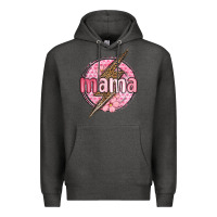 Charcoal Heather mama lightning bolt valentine s day Premium Hoodie - MaliasSmallBusiness