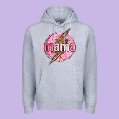 Mama Lightning Bolt Valentine S Day Premium Hoodie Designed By Maliassmallbusiness