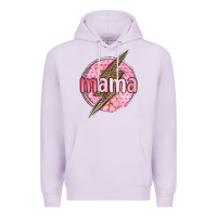 Lilac mama lightning bolt valentine s day Premium Hoodie - MaliasSmallBusiness