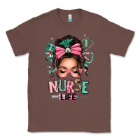 Chestnut afro messy bun nurse life Classic Tee - texasbilliewilder