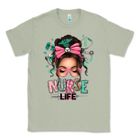 Matcha afro messy bun nurse life Classic Tee - texasbilliewilder