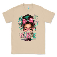 Mushroom afro messy bun nurse life Classic Tee - texasbilliewilder