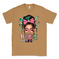 Toasted Coconut afro messy bun nurse life Classic Tee - texasbilliewilder