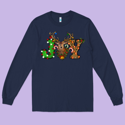 Christmas Joy Long Sleeve Tee Designed By Ranaportraitstore