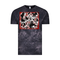 Cloud Black cowhide glitter tooled leather Vintage Tee - RanaPortraitStore