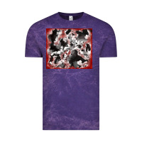 Cloud Purple cowhide glitter tooled leather Vintage Tee - RanaPortraitStore
