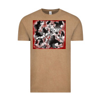 Vintage Coffee cowhide glitter tooled leather Vintage Tee - RanaPortraitStore