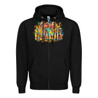 Black girl mama Zipper Hoodie - RacoonDesign