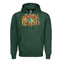 Sports Green girl mama Zipper Hoodie - RacoonDesign