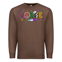 Chestnut mardi gras nurse leopard cowhide glitter Premium Sweatshirt - Artiststas