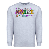 Heather Grey mardi gras nurse leopard cowhide glitter Premium Sweatshirt - Artiststas