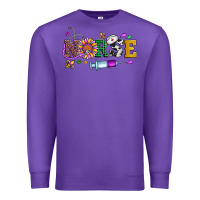 Purple mardi gras nurse leopard cowhide glitter Premium Sweatshirt - Artiststas