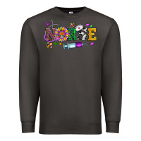 Smoke mardi gras nurse leopard cowhide glitter Premium Sweatshirt - Artiststas