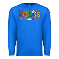 True Royal mardi gras nurse leopard cowhide glitter Premium Sweatshirt - Artiststas