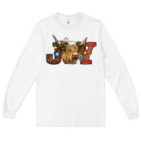 White christmas joy cow Long Sleeve Tee - RanaPortraitStore