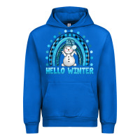 Cobalt hello winter rainbow with snowman bbs Urban Hoodie - BundleAndBundleShop