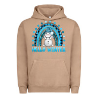 Hello Winter Rainbow With Snowman Bbs Urban Hoodie | Teevron