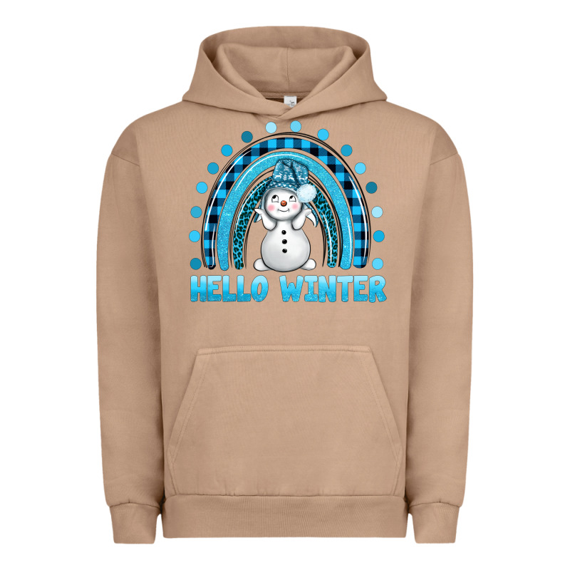 Hello Winter Rainbow With Snowman Bbs Urban Hoodie by BundleAndBundleShop | Teevron