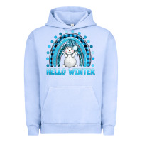 Pigment Grape Ice hello winter rainbow with snowman bbs Urban Hoodie - BundleAndBundleShop
