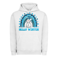 Pigment Lunar Rock hello winter rainbow with snowman bbs Urban Hoodie - BundleAndBundleShop
