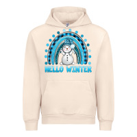 Sandshell hello winter rainbow with snowman bbs Urban Hoodie - BundleAndBundleShop