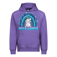 Tulip hello winter rainbow with snowman bbs Urban Hoodie - BundleAndBundleShop