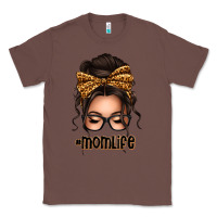 Chestnut caucasian leopard messy bun mom life Classic Tee - texasbilliewilder