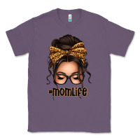 Lavender caucasian leopard messy bun mom life Classic Tee - texasbilliewilder