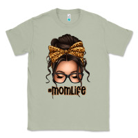 Matcha caucasian leopard messy bun mom life Classic Tee - texasbilliewilder