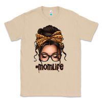 Mushroom caucasian leopard messy bun mom life Classic Tee - texasbilliewilder