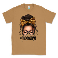 Toasted Coconut caucasian leopard messy bun mom life Classic Tee - texasbilliewilder