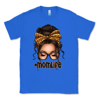 True Royal caucasian leopard messy bun mom life Classic Tee - texasbilliewilder