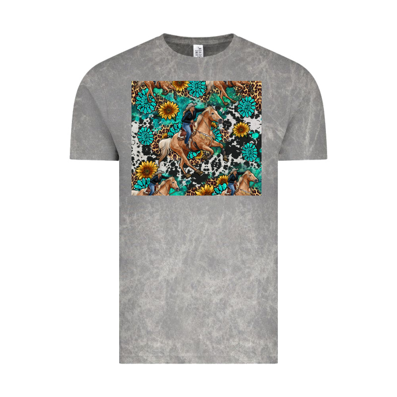 Cowgirl Sunflower Turquoise Vintage Tee by RanaPortraitStore | Teevron