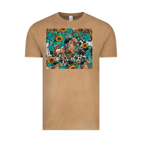 Vintage Camel cowgirl sunflower turquoise Vintage Tee - RanaPortraitStore