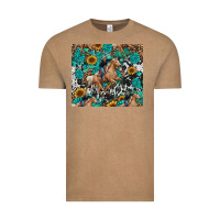 Vintage Coffee cowgirl sunflower turquoise Vintage Tee - RanaPortraitStore