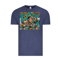 Vintage Denim cowgirl sunflower turquoise Vintage Tee - RanaPortraitStore