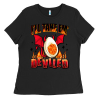 Black i will take em deviled Ladies Tee - AdoDesignShop