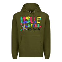 Army Green love needs no words autism Premium Hoodie - MaliasSmallBusiness